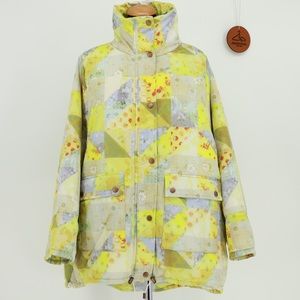 URBAN OUTFITTERS‎ Kit Printed Nylon Puffer Jacket In Multi
